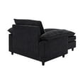 thumbnail image 3 of Accent Sofa Chair with Ottoman, Comfy Oversized Single Sofa, Couch Deep Seat Lounge Chair, Upholstered Armchair for Living Room/Bedroom/Office/Apartment, Black, 3 of 6