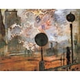 thumbnail image 2 of Monet, Claude 14x12 White Modern Wood Framed Museum Art Print Titled - The Gare Saint-Lazare The Signal, 2 of 4