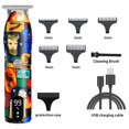 thumbnail image 2 of Tondeuse de Barbier Rechargeable, Graffitis, Électrique, Machine de Coupe de Finition, Tondeuse à Barbe, Rasoir, 2 of 10