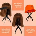 thumbnail image 5 of Abaima 3 Pcs Wig Stand Portable,13.4 Inch Collapsible Wig Stand Holder,Durable Black Wig Display Tool Travel Wig Drying Stand for All Wigs and Caps(Black), 5 of 8