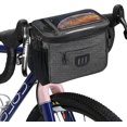 thumbnail image 1 of Bike Basket Front Bag, Waterproof Bike Basket Bag with Touchscreen Front Bike Bag and Detachable Shoulder Strap for All Cell Phones, 1 of 5