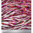 thumbnail image 3 of Soimoi Velvet Fabric Geometric Check,Lily & Panel Print Fabric by Yard 58 Inch Wide, 3 of 3
