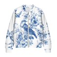 thumbnail image 4 of DISNIMO Birds Floral Printed Sweatshirts for Women Long Sleeve Jackets V Neck Outerwear Jacket Fall Winter Clothes, S, 4 of 7