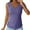 Purple, variant on Olyvenn Tank Top with Built in Bra for Women Casual Summer Sleeveless Tops Slim Fitted V Neck Ruched Cami Shirts Gray S