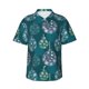 thumbnail image 1 of Fotbe whiter Snowflake balloons Camisa Hawaiana para Hombre Unisex – Camisa Casual de Verano con Botones de Manga Corta de Algodón y Lino,Large, 1 of 7
