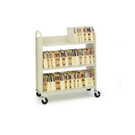 Bretford Steel Slant Shelf Single-Sided Book Cart/Stand BREL330