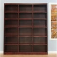 thumbnail image 2 of Pemberly Row Traditional 84" Tall 18-Shelf Triple Wide Wood Bookcase in Cherry, 2 of 6