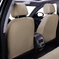 thumbnail image 4 of Juego Completo de ndas de Asiento de Coche para Asientos Delanteros y Traseros de poliéster, Compible con Bolsas de Aire,(Beige sólido), 4 of 5