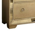 thumbnail image 4 of Benzara 2 Drawers Wooden Media Chest With Loop Metal Handles, Gold, 4 of 5