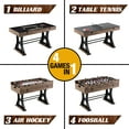 thumbnail image 3 of 54” 4-in-1 Combination Game Table, Billiards, Foosball, Air Hockey, Table Tennis by Barrington Billiards, 3 of 8