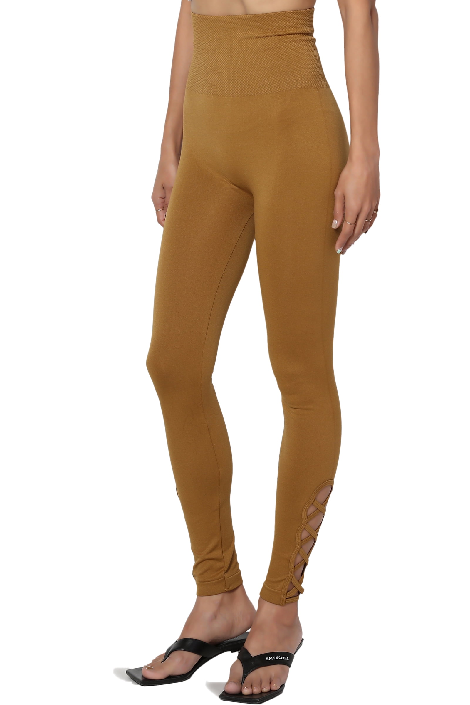 TheMogan Women's Tummy Control High Waist Cutout Stretch Seamless Long