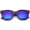 Brown-Block-Tortoise / Blue Mirror, variant on sunglassLA - Oversize Block Tortoise Print Mirror Lens Square Horn Rimmed Sunglasses - 53mm