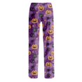 thumbnail image 6 of Trgacdwlo Halloween Pajamas Pants Women Ghost Graphic Spooky Womens Sleep Pants Fall Spooky Season Elastic Waist Women's Pajama Bottoms, 6 of 6