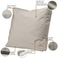 thumbnail image 4 of Classic Accessories Ravenna Water- Patio Lounge Chair/Loveseat Back Cushion, 21 x 20 x 4 Inch, Mushroom, 4 of 16