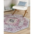 thumbnail image 4 of Traditional Tira Collection Area Rug 7'10" Round - Navy Blue, 4 of 5