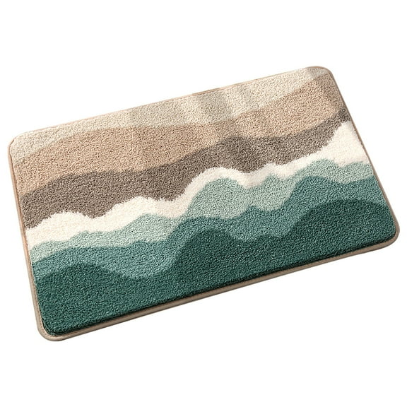 Quick-Dry Non-Slip Floor Rug, Furenl Super Soft Absorbent Microfiber Bathroom Rug – Non-Slip Plush, Machine Washable, Dry Cleanable, Ideal for Bathroom Floor and Bathtub, Green