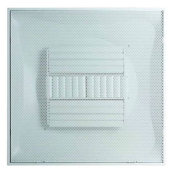 8 in Square Perforated Diffuser, White 4MJU8