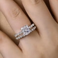 thumbnail image 2 of Kalapi Jewel 1.5 Ct Moissanite Wedding Ring Set - 14K White Gold Plated Engagement Ring Set for Her - Timeless Cushion Cut Engagement Ring Set - Gift for Proposals or Celebrating Love, 2 of 3