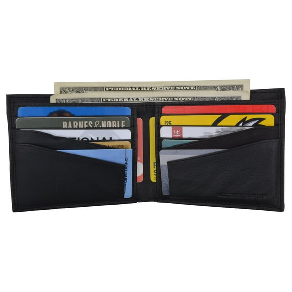 RFID Blocking Premium Leather Bifold Men's Multi-Card Holder Wallet