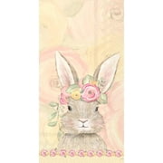 Boston International IHR 3-Ply Paper Napkins, 16-Count Guest Size, Bunny Flower Crown