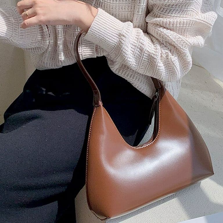 Halfmoon Bag Shoulder Bag Leather Handbag With Leather 