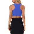 thumbnail image 3 of Camiseta sin mangas de verano INSPIRE CHIC para mujer, color azul real, 3 of 5