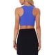 thumbnail image 3 of INSPIRAR CHIC Top sin mangas de verano para camiseta casual de mujer L Azul Real, 3 of 5