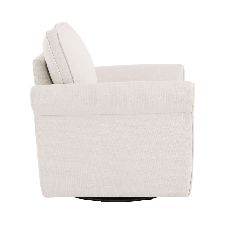 Mainstays Swivel Accent Chair with Rolled Arms, Cream photo 8