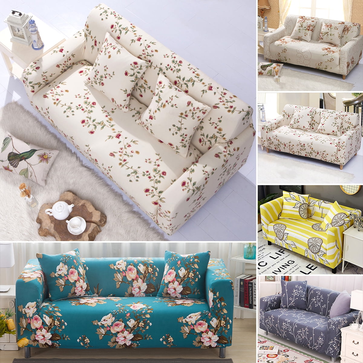 1-4 Seater Sofa Settee Covers Couch Slipcovers Thick Stretch Elastic Fabric Home 