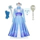 thumbnail image 1 of Disney Frozen 2 disfraz princesa vestido para niñas azul manga larga cumpleaños carnaval niños Cosplay nieve reina Elsa Anna Clothing7-8T (etiqueta 140) Gao Jinjia LED, 1 of 2