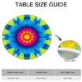thumbnail image 6 of Colorful Tie Dye Mandala Pattern Round Fitted Tablecloth with Elastic Edge,Dining Table Cover Waterproof,Outdoor Round Tablecloth for Camping,Dining,Indoor and Outdoor, 6 of 7