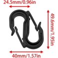 thumbnail image 4 of Crochets en Plastique à Double Extrémité en Forme de S, Crochets Suspendus en Plastique pour Tente Extérieure, Crochet en Plastique en Forme de S pour Tissu Imperméable, Filet de Store, 12 Pcs, 4 of 4