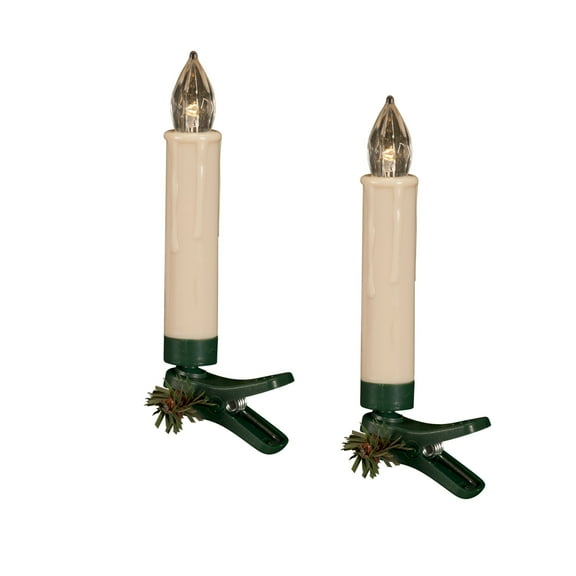 Contemporary Home Living Set of 24 White and Yellow Banana Artificial Rechargeable Candle Lights 4"