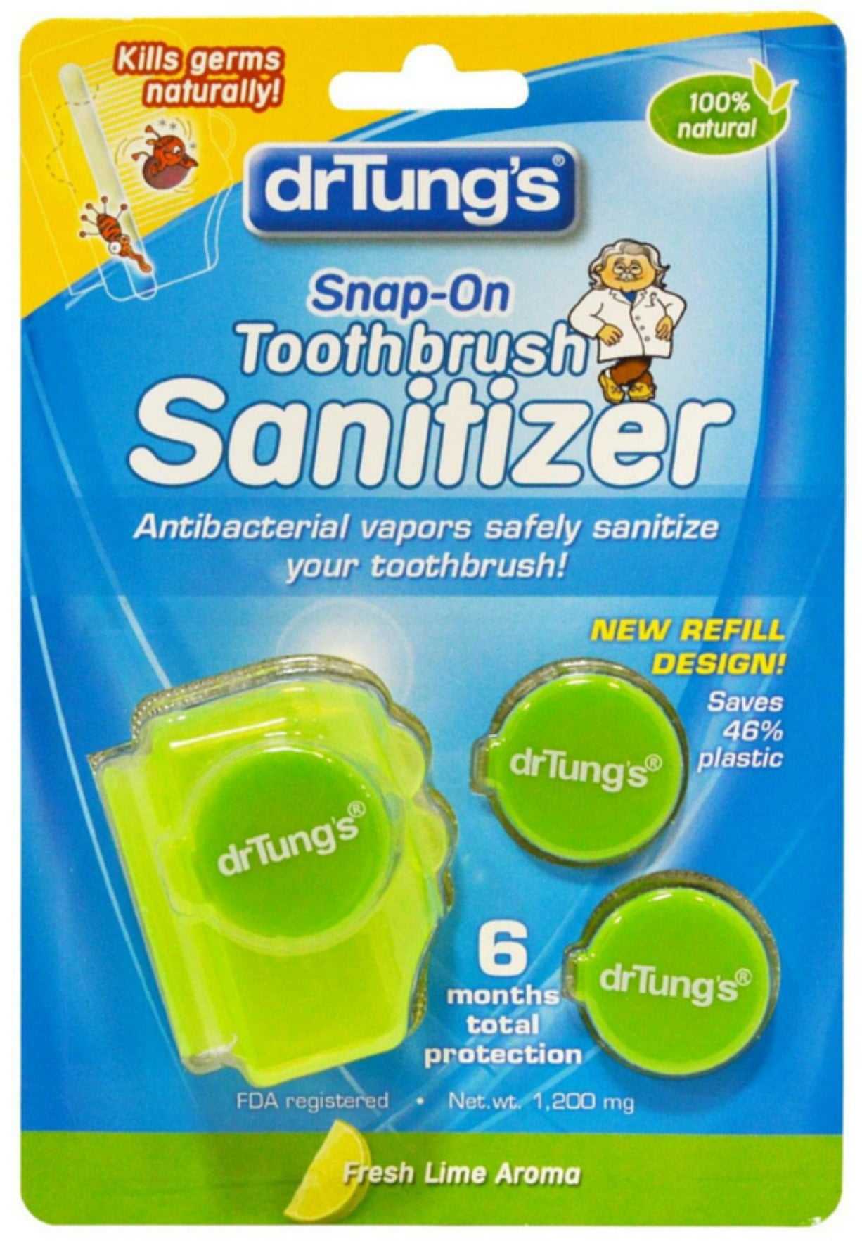 Dr. Tung's SnapOn Toothbrush Sanitizer 2 ea (Pack of 2)