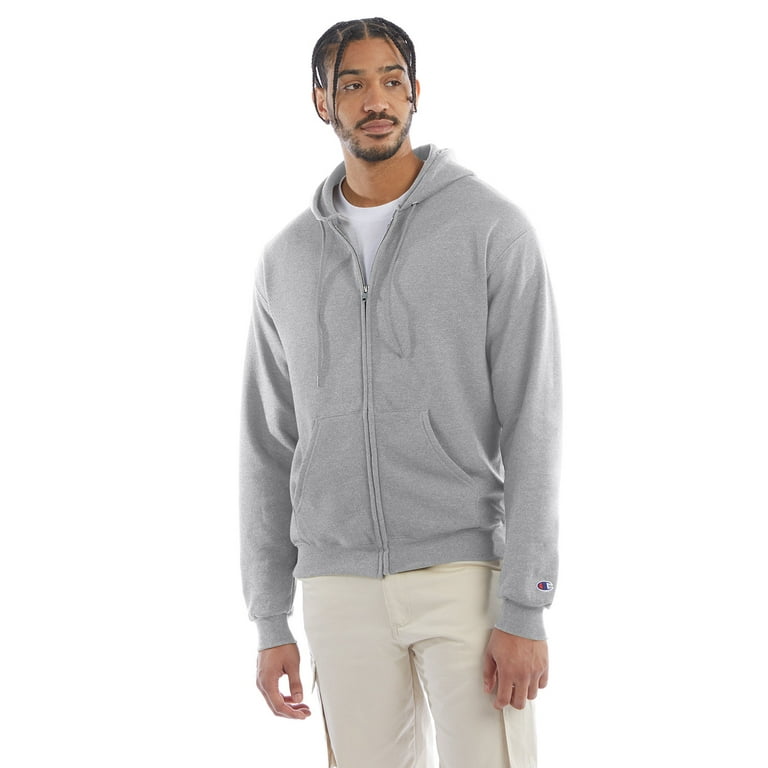 Champion Adult 50 50 Full Zip Hooded Sweatshirt Light Steel XX Large Walmart