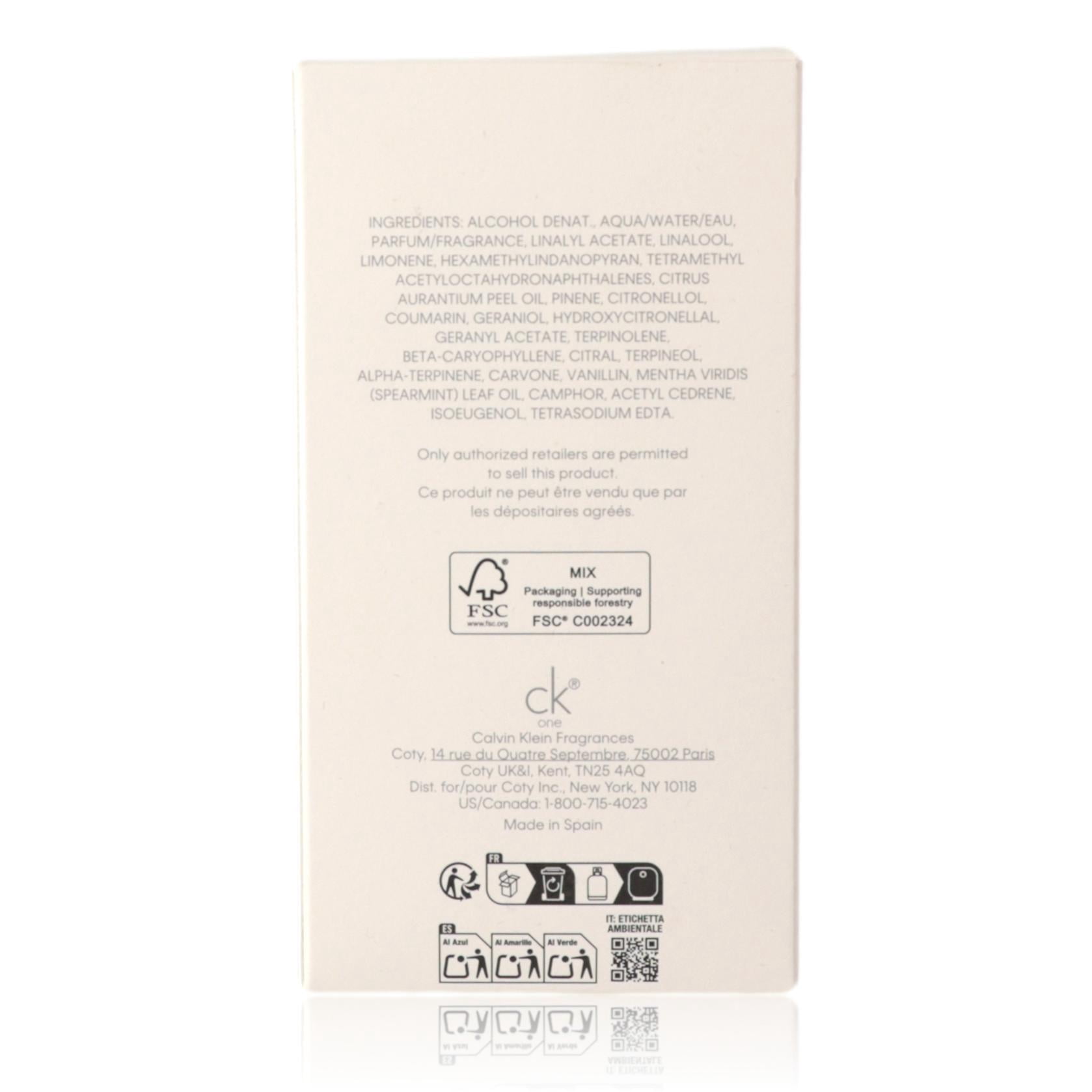 Calvin Klein CK One Unisex EDT Spray 3.3 oz + more - Walmart.com