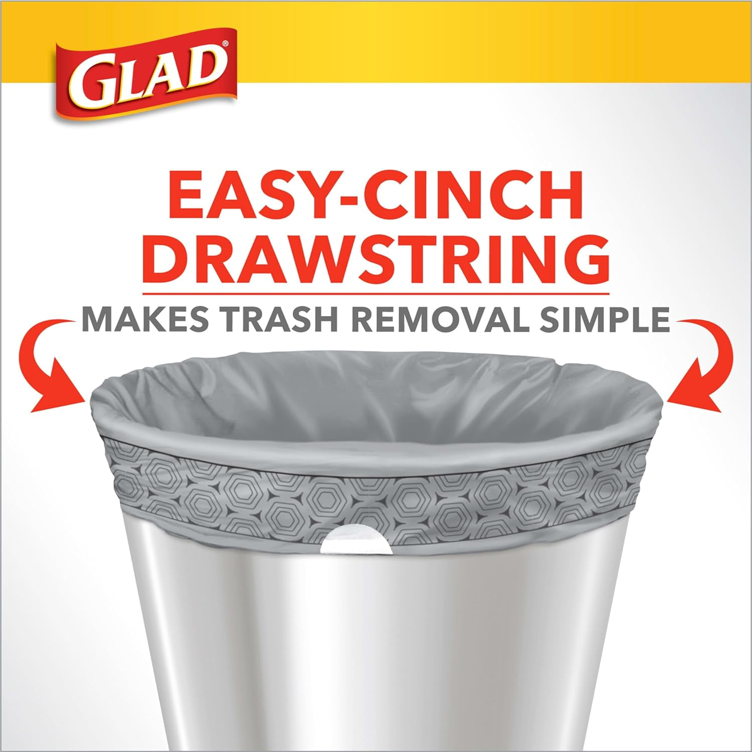 Medium Trash Bags, 8 Gallon, Lemon Fresh Bleach Garbage Bags, Resists Bacterial Odors with Drawstring, 80 Count