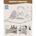 thumbnail image 2 of YUFU 6 In 1 Toddler Slide & Swing Set for Kids 1+ with Swing Football Basketball Ring Toss Indoor Outdoor Use, 2 of 8
