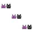 thumbnail image 1 of kurtrusly 2pieces Versatile Performance With Wide Application Sports Bra Seamless gray+purple S 3Set, 1 of 6