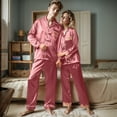 thumbnail image 2 of EHQJNJ His and Hers Pajamas Sets Couples Silk Couples Sleepwear Made of Silk and Coolmax Material with for Casual Living At Home: for Sleeping Or Relaxing Matching Pajamas for Couples Pants and Shorts, 2 of 5