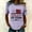 Purple, variant on Women's 250th America Anniversary Independence 250 Years of Freedom Short Sleeve V-Neck T-Shirt