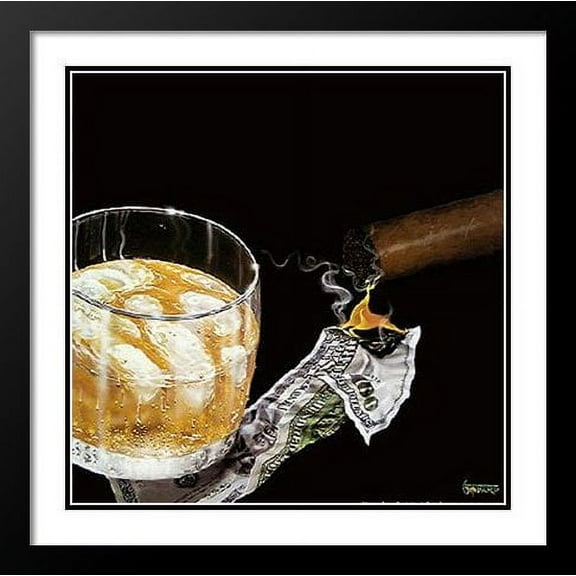 Michael Godard Framed and Double Matted Art 21x21 "Money to Burn"