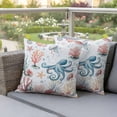 thumbnail image 3 of Outdoor Pillow Covers Pack of 2, Watercolor Oxygen Coral Shell Waterproof Throw Pillowcase Cushion Cases, Marine Life Seamitter Decorative Pillow Cover for Couch Sofa Home Bed Patio, 3 of 9