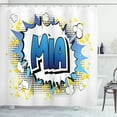 thumbnail image 1 of Ambesonne Mia Shower Curtain, Feminine Name Comic Art, 69"Wx70"L, Multicolor, 1 of 3