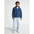 thumbnail image 2 of No Boundaries Faux Shearling Quarter Zip Pullover, Men’s XS-4XL, 2 of 6
