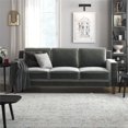 thumbnail image 1 of DHP Bryanna 3 Seater Sofa, Gray Velvet, 1 of 8