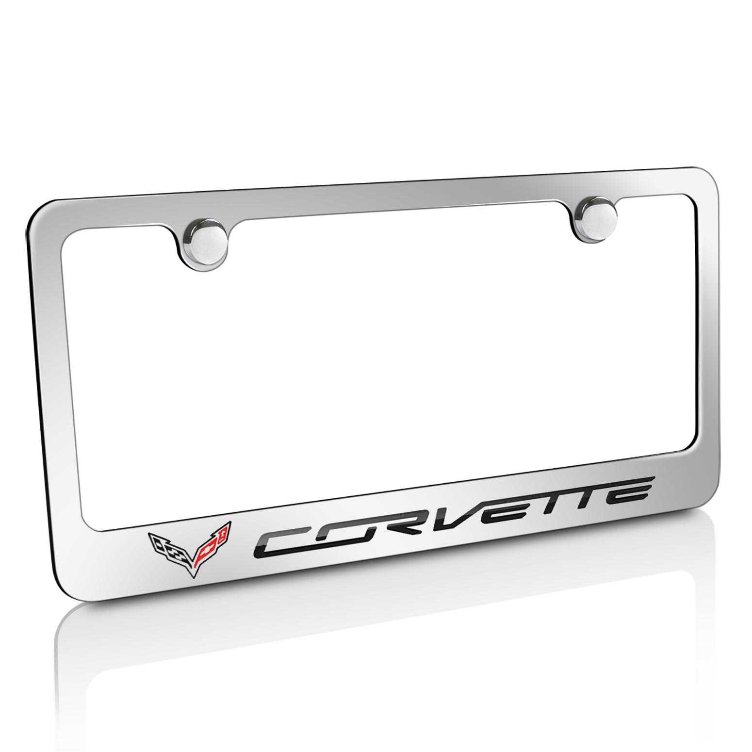 Chevrolet Corvette C7 Chrome Metal License Plate Frame