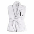 thumbnail image 2 of BNM Cotton Unisex Embroidered White Bathrobe, Large, L, 2 of 5