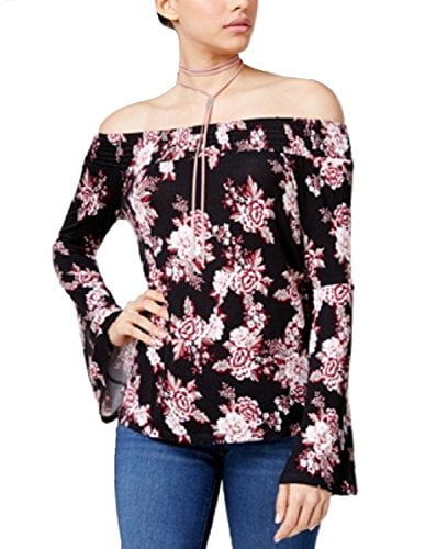 black off the shoulder top walmart