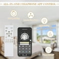 thumbnail image 3 of 20" Coffee Brown Reversible Flush Mount Ceiling Fan with Remote Control, APP Control 6-Speed Low Profile Ceiling Fan with Dimmable Light, 3 of 10